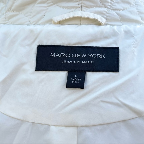 MARC NEW YORK ~ Fantastic Quilting! Winter White Jacket ~ Size Large - Picture 9 of 17